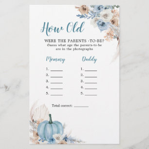 Lámina La Calabaza Rústica Boho Cae La Edad De Los Padres