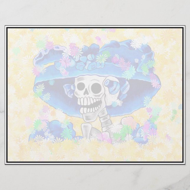 Lámina La Calavera Catrina - Escrótona de risa (Anverso)