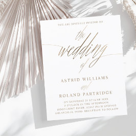 Lámina La caligrafía de oro de Faux de presupuesto es el 