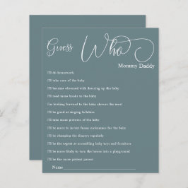 Lámina La caligrafía mínima moderna de Baby Shower adivin