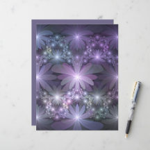 La cama de flores reluciente arte fractal