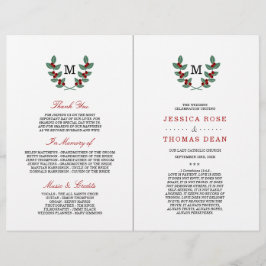 Lámina La colección de Bodas de Berry Bush monograma
