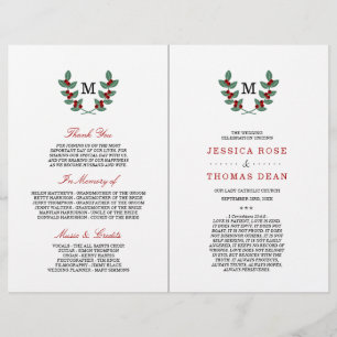 Lámina La colección de Bodas de Berry Bush monograma
