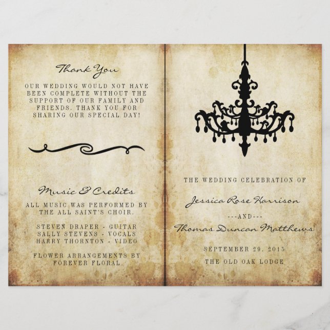 Lámina La colección de Bodas de candelabros de época (Anverso)