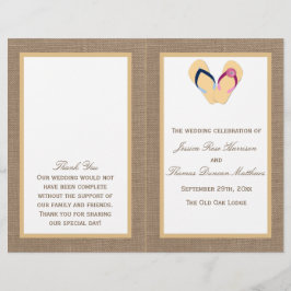 Lámina La colección de Bodas Flip-Flop Sand Beach Burlap