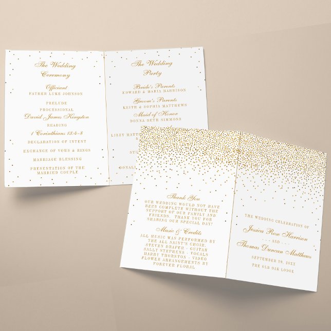 Lámina La colección de Bodas Glam Gold Confetti (Subido por el creador)