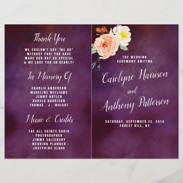 Lámina La colección de Bodas Romance In Bloom (Anverso)