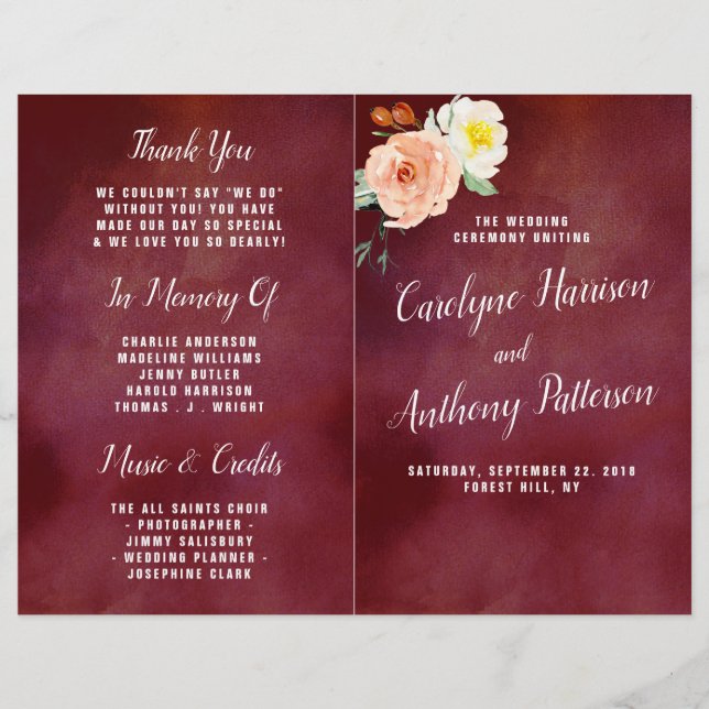 Lámina La colección de Bodas Romance In Bloom (Anverso)