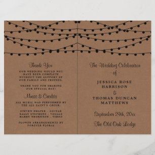 Lámina La colección de Bodas Rustic Kraft Lights
