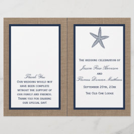 Lámina La colección de bodas Starfish Burlap Beach de la 