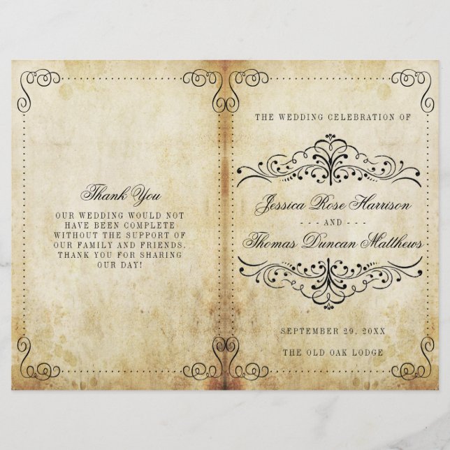 Lámina La colección Ornate Flourish Vintage Wedding (Anverso)