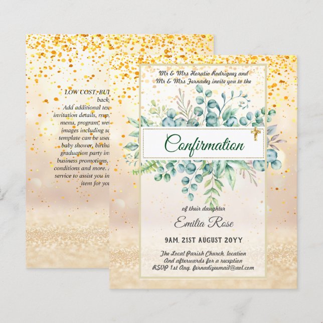 Lámina La CONFIRMACIÓN de la vegetación invita a un doble (Anverso / Reverso)