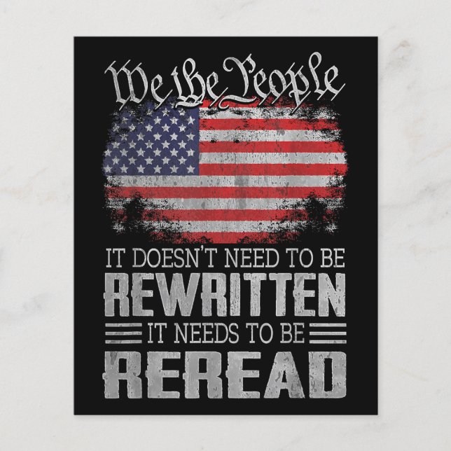 Lámina La Constitución de la Bandera de Estados Unidos ne (Anverso)