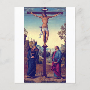 Lámina La Crucifixión con la Virgen de Pietro Perugino