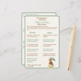 Lámina La cruz de Baby Shower de Little Girl Rustic Bunny