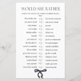 Lámina La ducha de novia Black Bow preferiría jugar