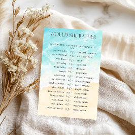 Lámina La Ducha De Novias De Summer Beach Prefiere Jugar