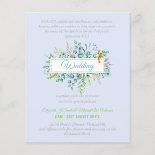 Lámina La ecología de las invitaciones a la boda católica