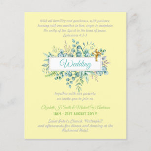Lámina La ecología de las invitaciones a la boda católica