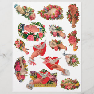 Lámina La época victoriana vintage de la revista Scrapboo