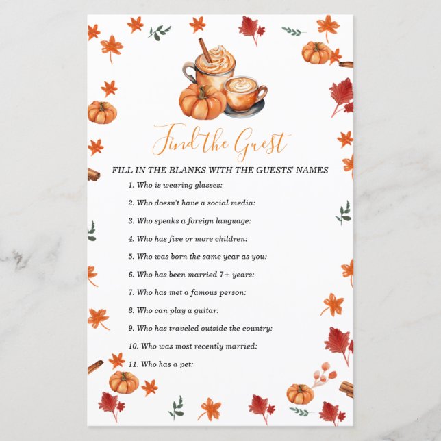 Lámina La especia de calabaza de Baby Shower encuentra al (Anverso)