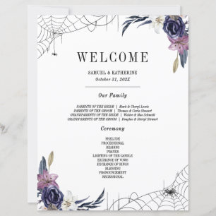 Lámina La familia de Bodas de Halloween presenta el signo