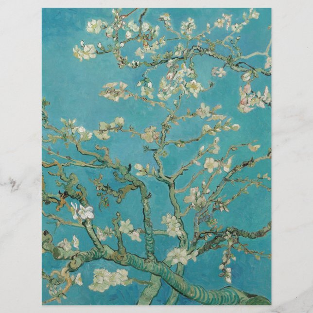 Lámina La flor de almendras de Van gogh (Anverso)