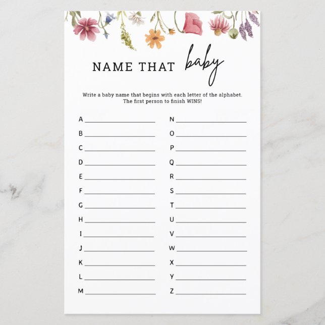 Lámina La flor salvaje de primavera llama a ese bebé jueg (Anverso)