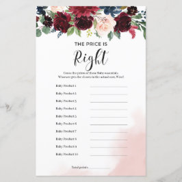 Lámina La floral de la marina borgoña de Rubor el precio 