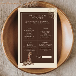 Lámina La jirafa de la jungla de Safari ¿qué hay en tu ju