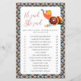 Lámina La Jugosa Naranja Spritz Dijo Que Era Un Juego De 