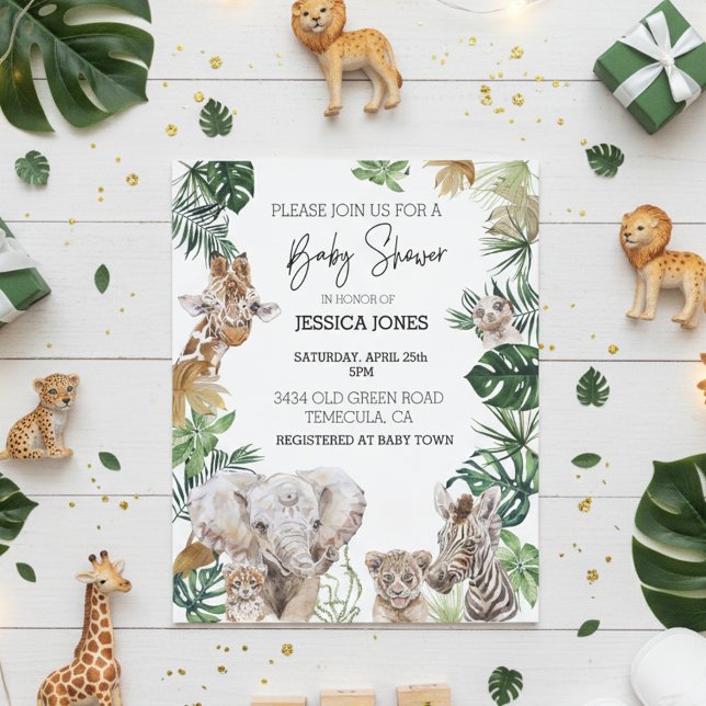 Lámina La jungla Safari, un bebé africano, animales, pres (Subido por el creador)