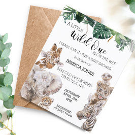 Lámina La jungla Safari, un bebé de animales africanos, s