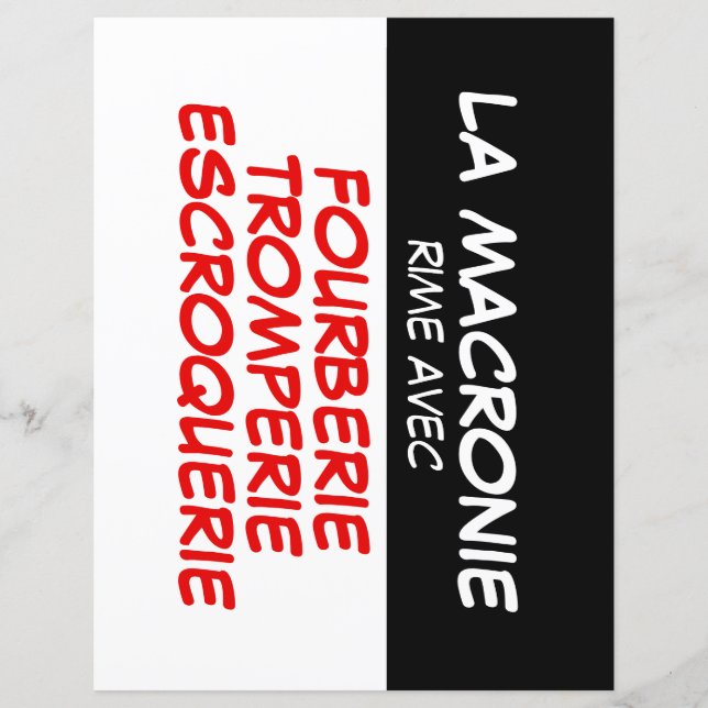 Lámina La Macronie Fourberie Tromperie Escroquerie papel2 (Anverso)