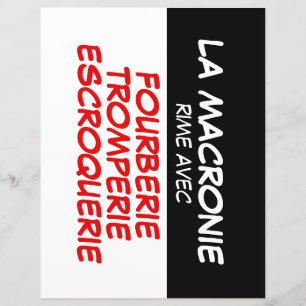 Lámina La Macronie Fourberie Tromperie Escroquerie papel2