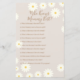 Lámina La margarita blanca bohemia que conoce a mi mejor 