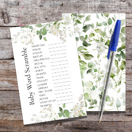 Lámina La margarita salvaje florece en Baby Shower Word S