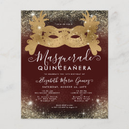 Lámina La mascarada del presupuesto Purpurina de oro rojo