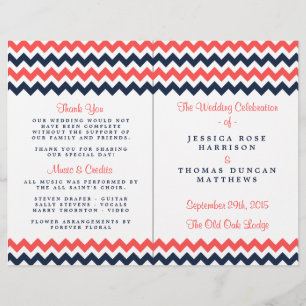 Lámina La moderna colección de Bodas de Chevron Navy & Co