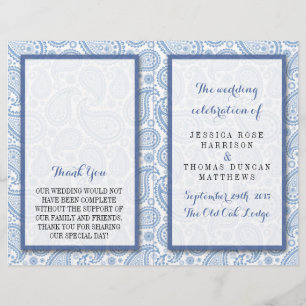 Lámina La moderna colección de Bodas Paisley - Azul