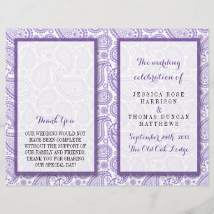 Lámina La moderna colección de Bodas Paisley - Púrpura