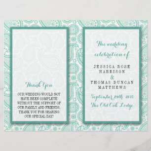 Lámina La moderna colección de Bodas Paisley - Verde