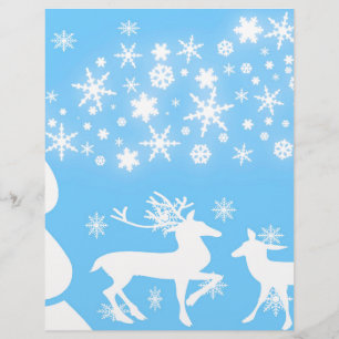 Lámina La naturaleza ajardina ciervos del copo de nieve
