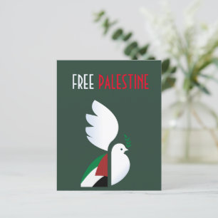 Lámina La paloma de la paz con la bandera palestina - a f