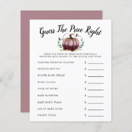 Lámina La Pequeña Calabaza Rosa Baby Shower Adivinan El P