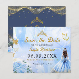 Lámina La Princesa Azul Presupuestaria Quinceañera Salva 