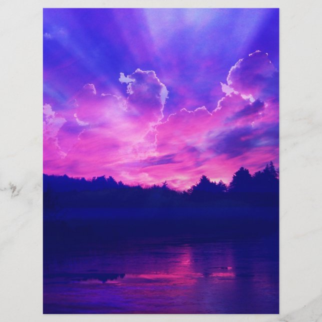 Lámina La puesta de sol en el horizonte (Anverso)