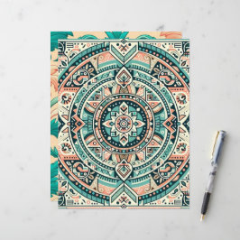 Lámina La puesta de sol sobre el papel de cuadernillo con