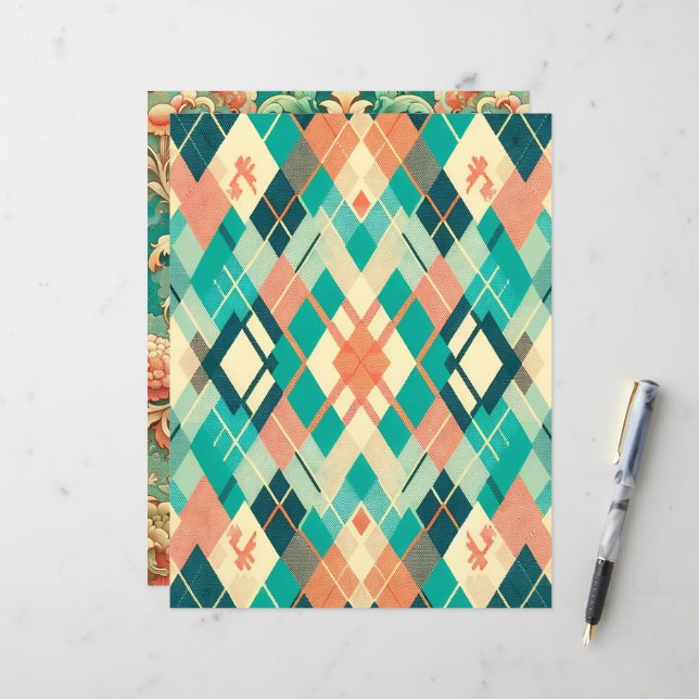 Lámina La puesta de sol sobre el papel de cuadernillo con (Anverso/Reverso In Situ)