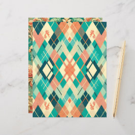 Lámina La puesta de sol sobre el papel de cuadernillo con